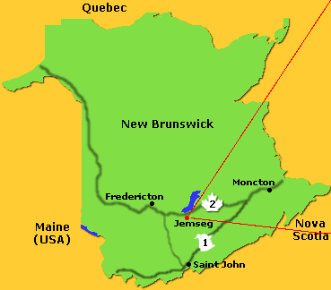 Jemseg in New Brunswick