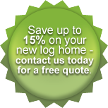 Save 15% on a new log home
